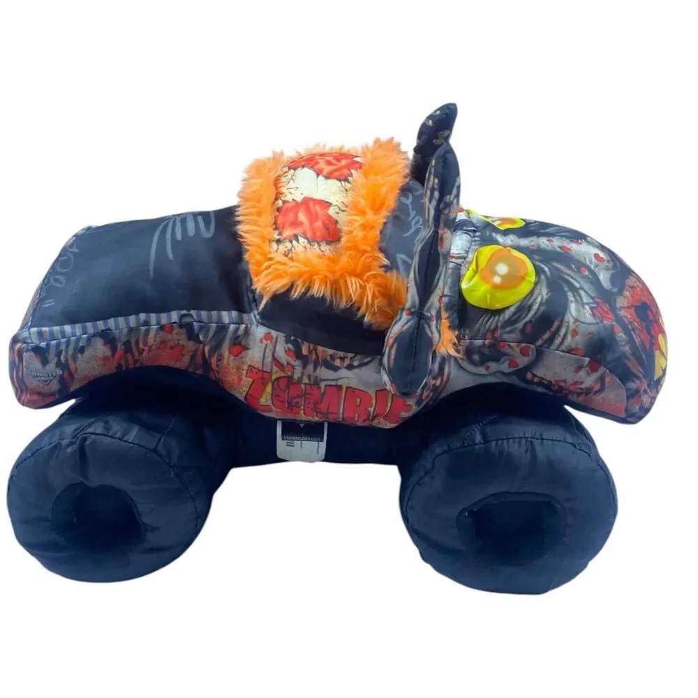 Signed Monster Jam ZOMBIE Plush Truck Pillow Pal Monster Truck 14” Stuffed Toy